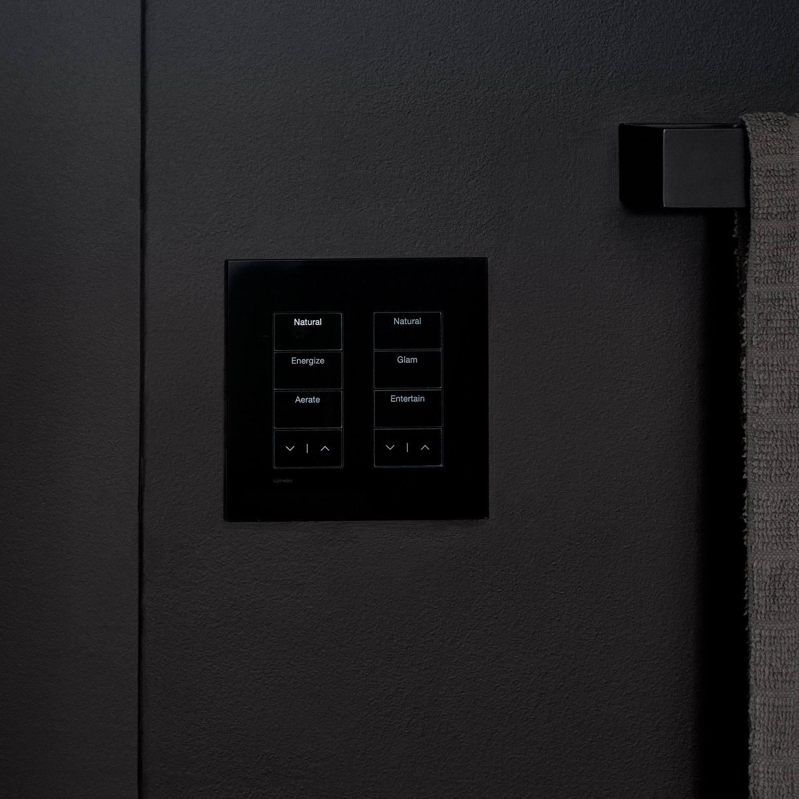 Keypad lighting control allows homeowner to change lighting scene at push of a button