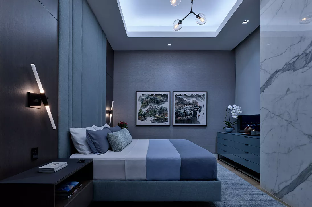 Penthouse Bedroom with Lutron