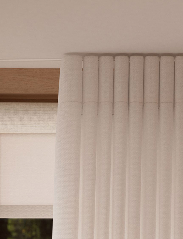 Recessed Curtain Track.