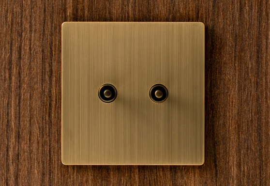 Aviena Keypad Brass Light Switch with Mechanical Toggle