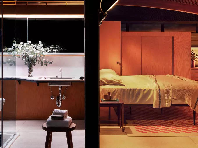 A range of kelvin color temperature from white light to warm dim in a residential home.
