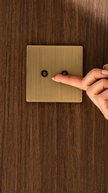 Aviena Keypad Brass Light Switch with Mechanical Toggle