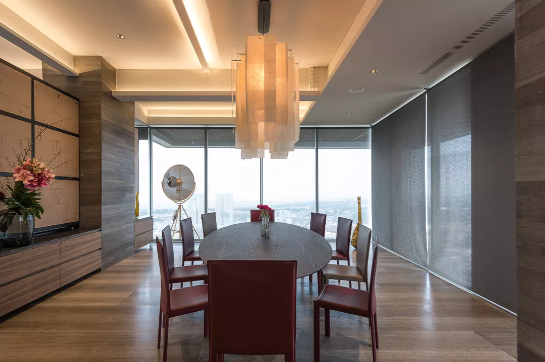 Latin America Dining Room with Lutron